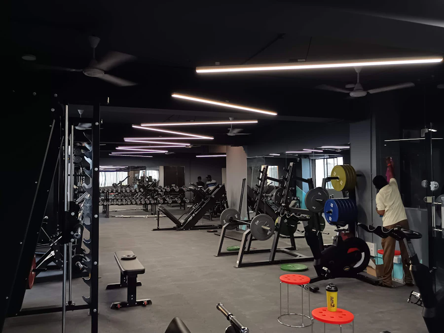 Zona de máquinas del gimnasio